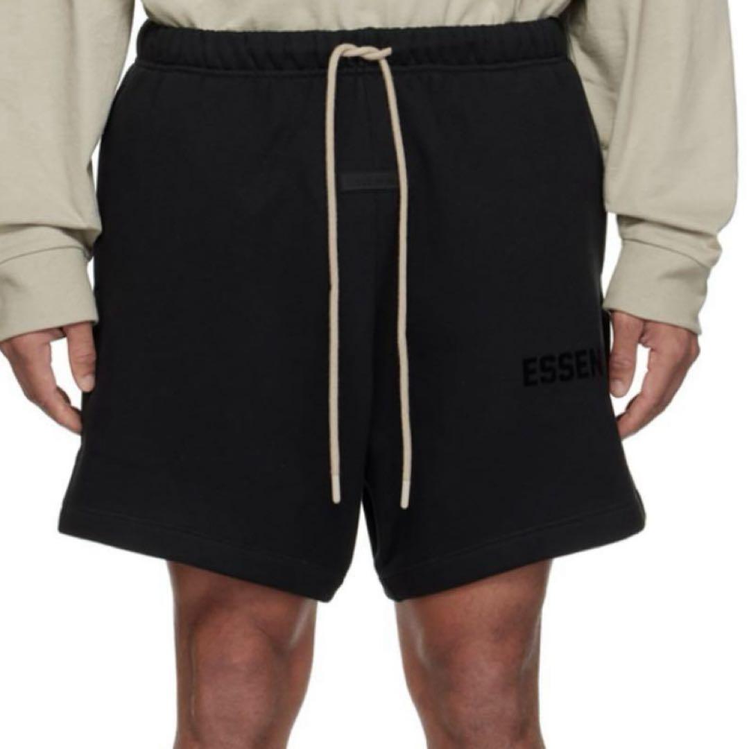 FOG ESSENTIALS ブラック ボンディングロゴショートパンツ