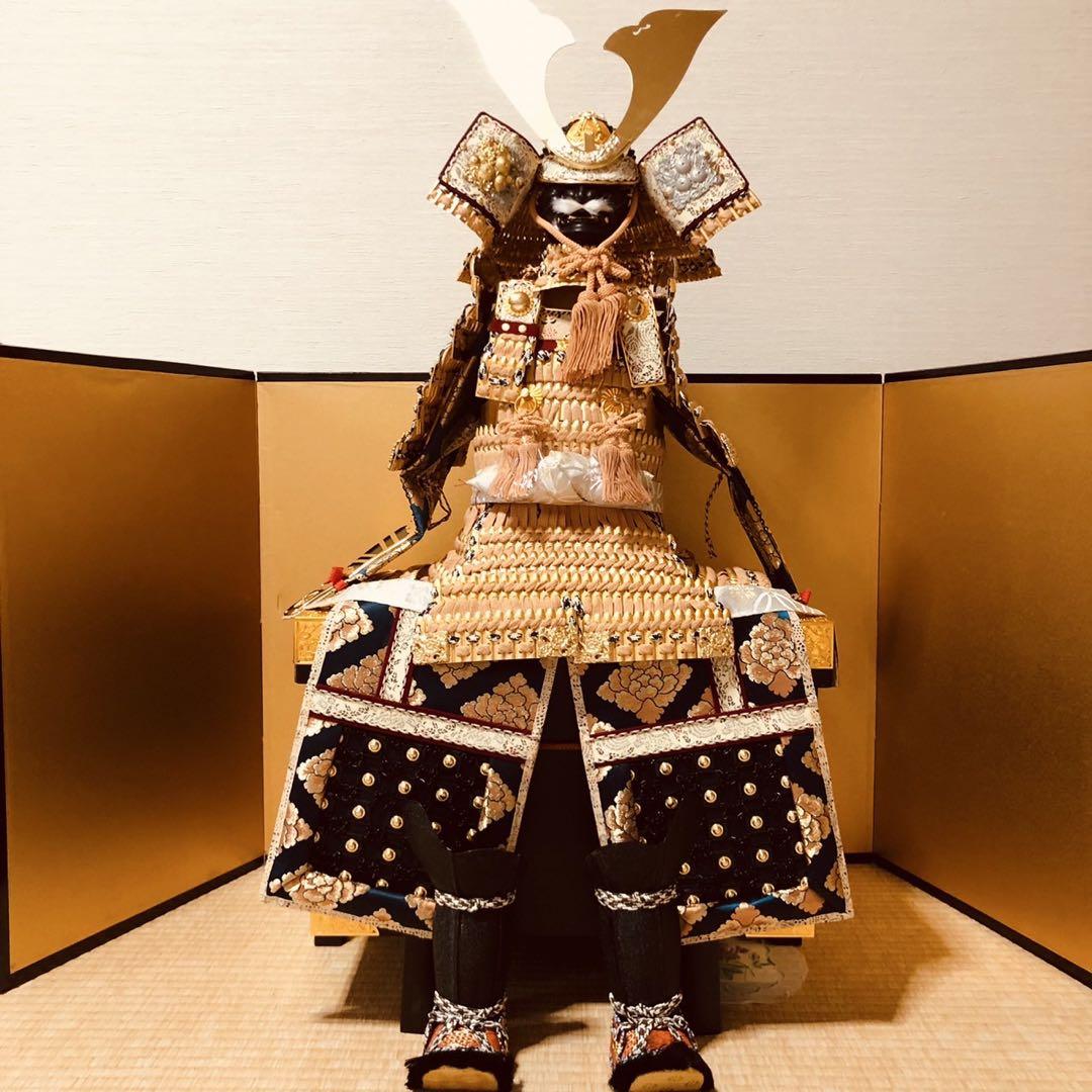 五月人形 久月 鎧平飾り 鎧飾り 平安武久作 京甲冑 正絹緋縅 大