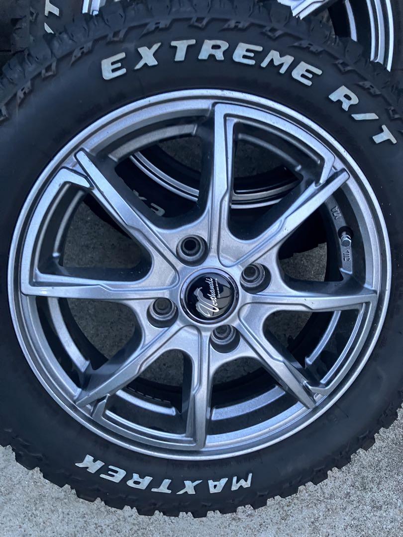 マッドタイヤ14インチタイヤホイールセット165/65r14 マックストレック