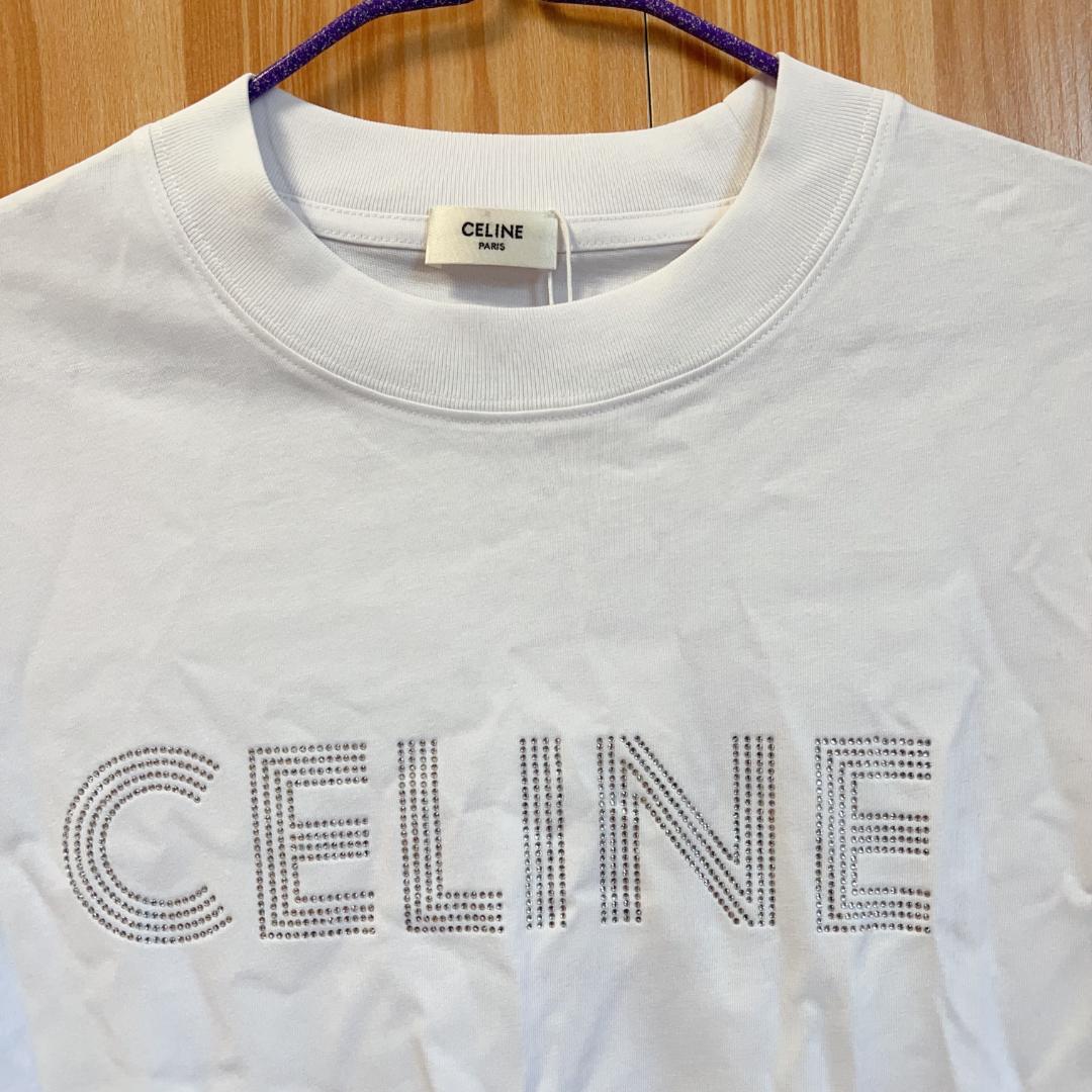 【送料無料/新品】 半袖Tシャツ セリーヌ CELINE Mサイズ メルカリ - *725 トップス
