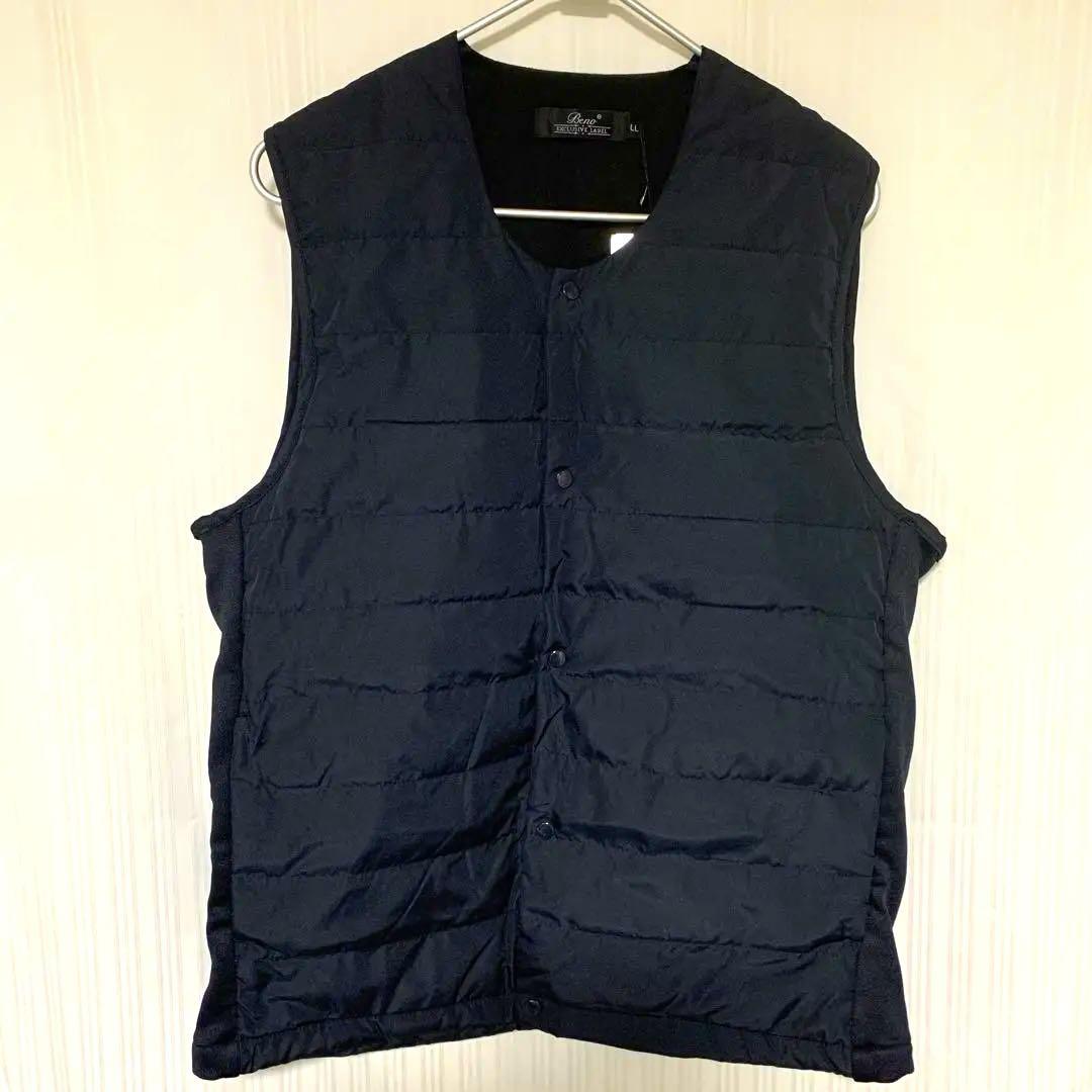 【新品・未使用品】Beno ビーノ ダウンベスト LL メンズ 裏起毛