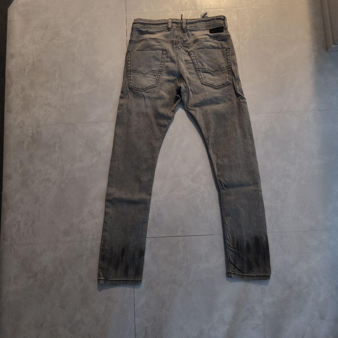 DIESEL ダメージ加工スキニーデニムパンツ サイドライン グレー/VW234 DIESEL（ディーゼル）の「SS23 レディース デニム スキニー