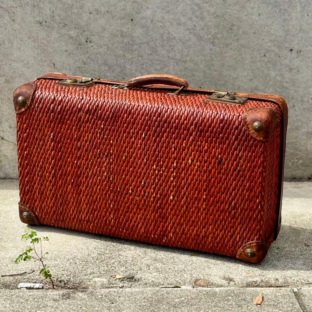 柳行李のトランク | 籐 × レザー | ヴィンテージトランク | 日本製ビジネスバッグ