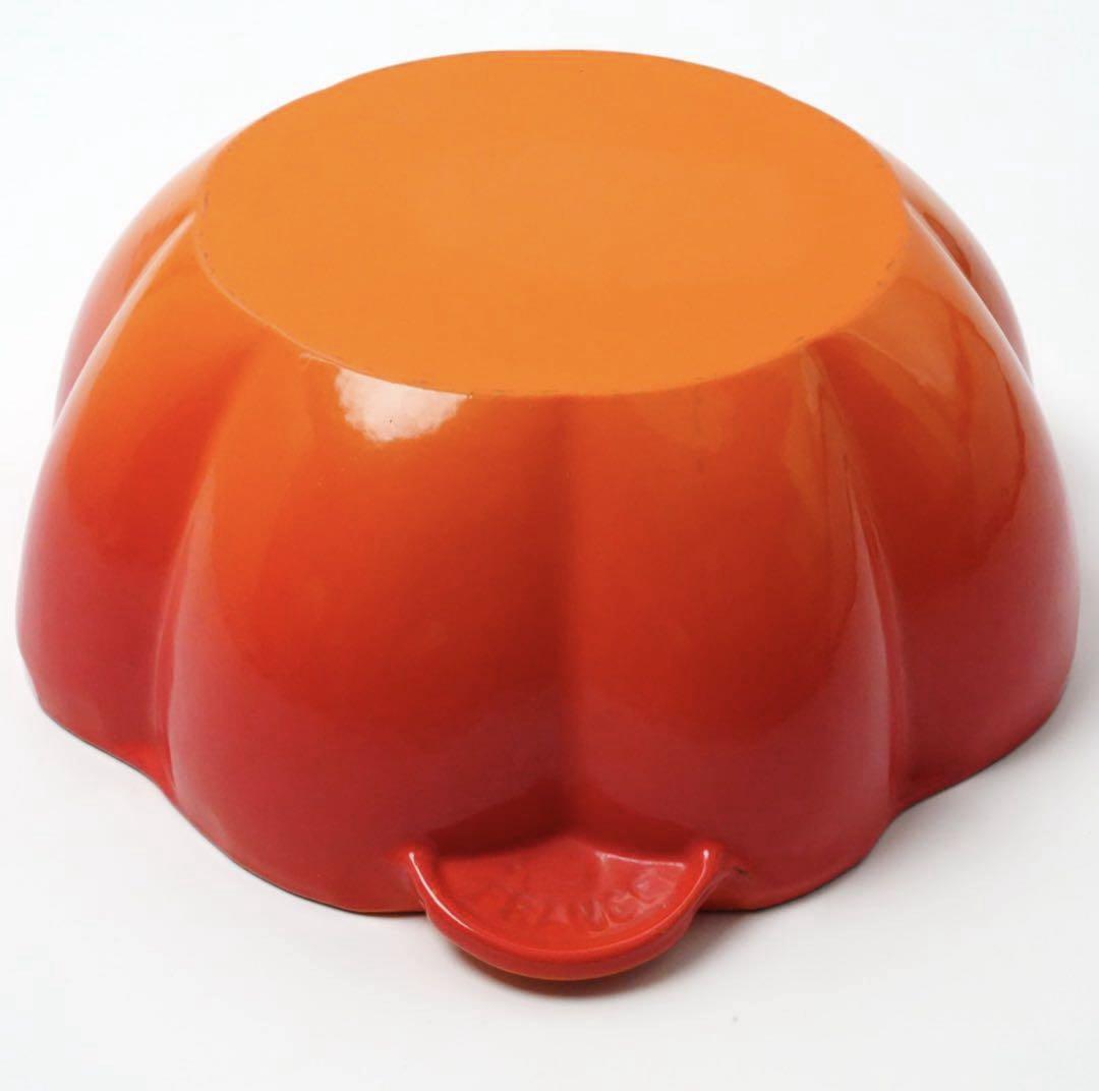 【美品】LE CREUSET　ココット パンプキン　オレンジ　22cm