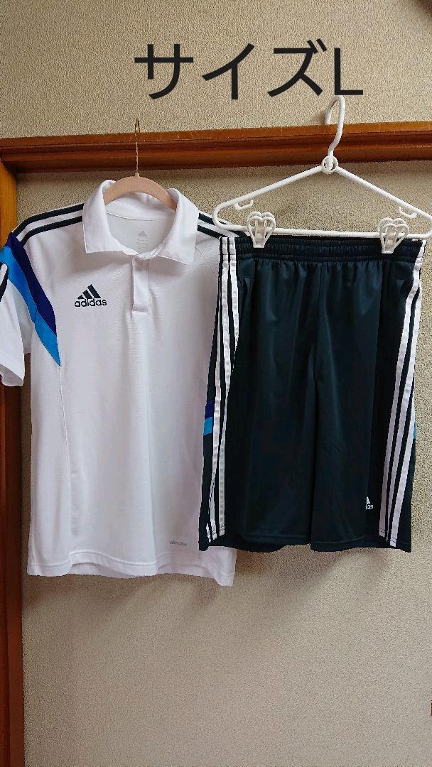 adidas ポロシャツ ハーフパンツ L