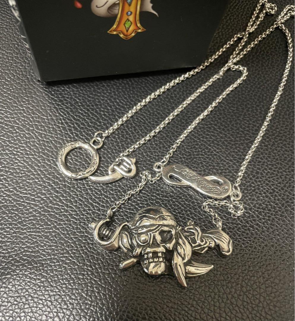 ED HARDY エドハーディー ネックレス　海賊短剣 シルバーネックレス
