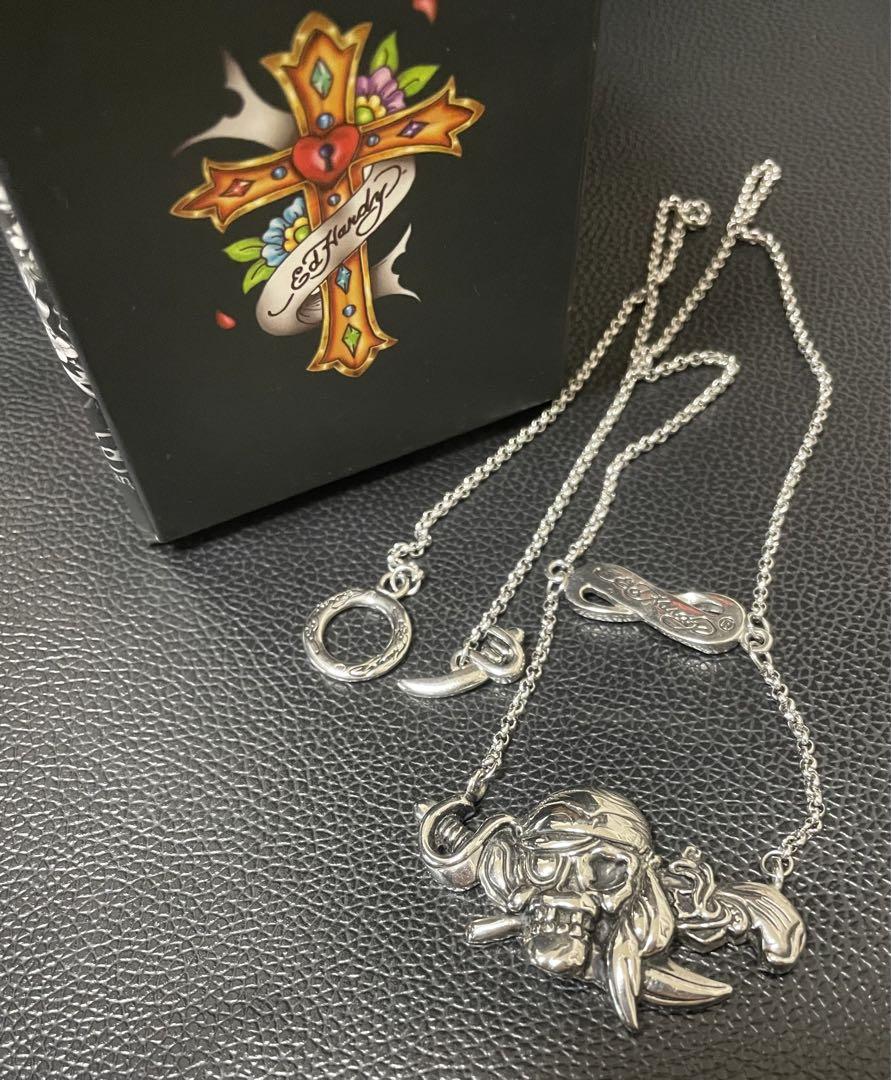 ED HARDY エドハーディー ネックレス　海賊短剣 シルバーネックレス