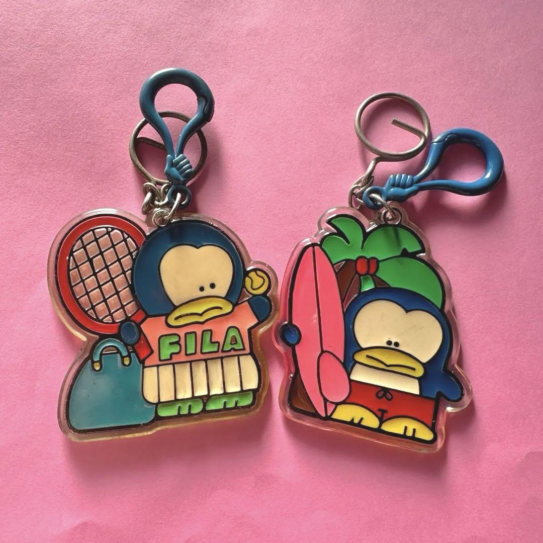 90s【昭和レトロ】パピプペンギンズ アクリル キーホルダー