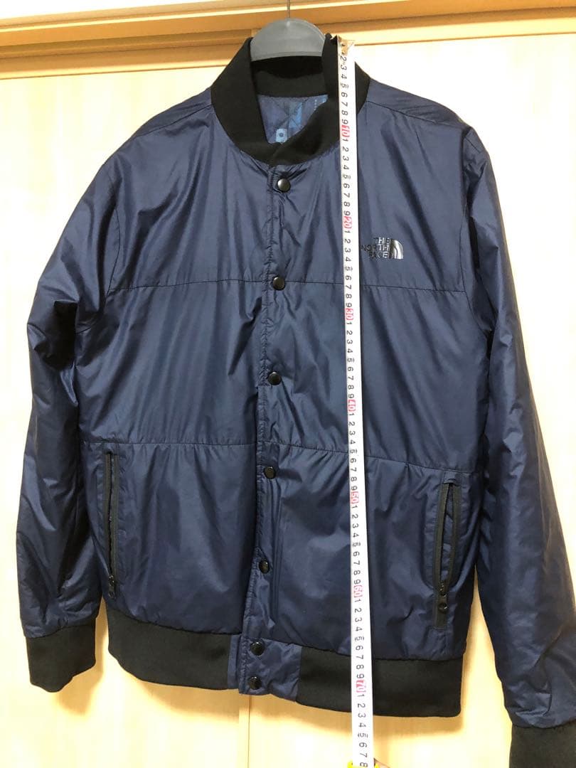 リバーシブル ネイビー ナイロン ジャンパー ノースフェイス ロゴ リバーシブル ネイビー ナイロン ジャンパー ノースフェイス ロゴ
