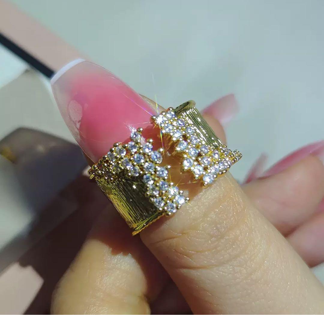 大人気新品セール ブ 最高級 sonaダイヤモンド k18ゴールド ワイドリング リング アクセサリー