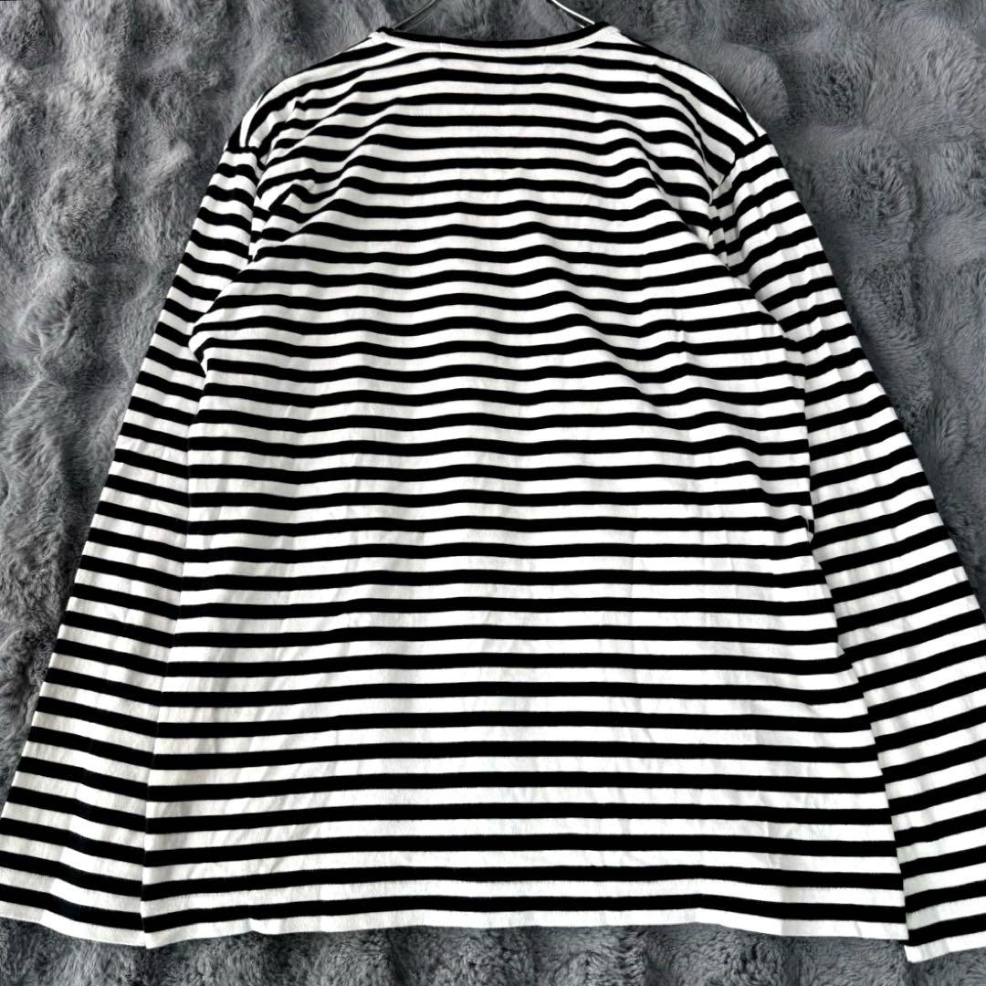 美品 プレイコムデギャルソン ロンT ボーダー Lサイズ メンズ 長袖 Tシャツ