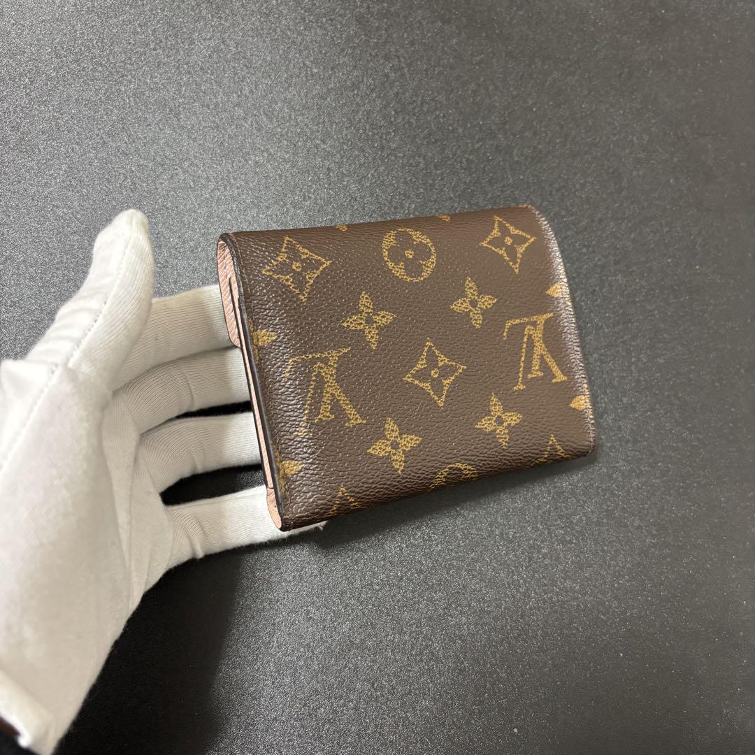 ｍ47　ヴィクトリーヌ　モノグラムローズ　ピンク　三つ折り財布　ルイヴィトン