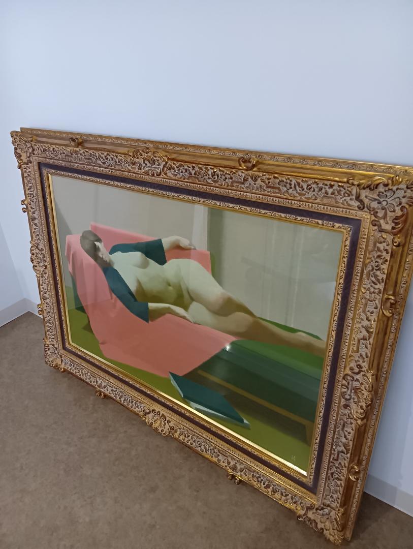油絵 本物 中村清治 横たわる裸婦