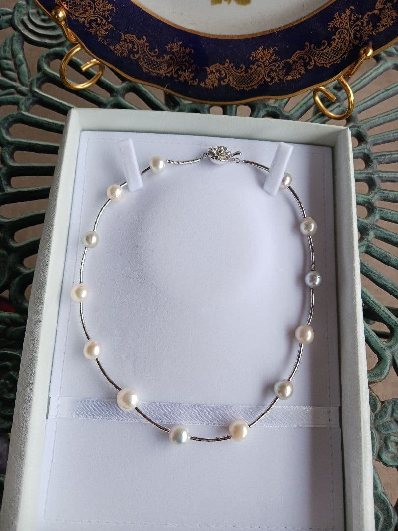 新品小山真珠9.5mmX11.2mmマルチあこや真珠ステーションパール