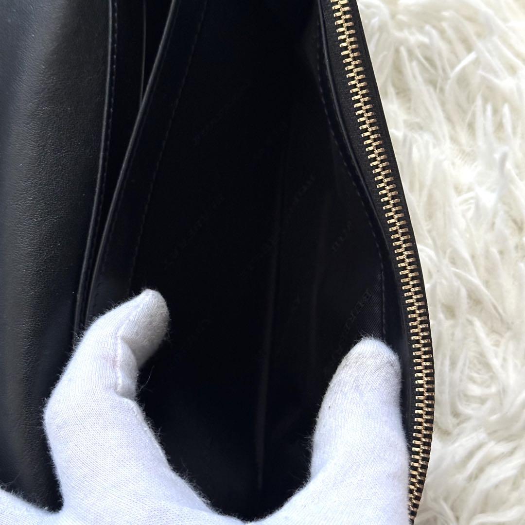 BURBERRY 長財布 ノバチェック アニマル ハラコ ゴールド金具 フラップ