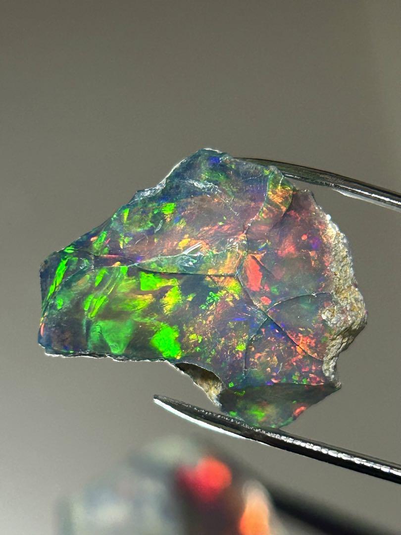 【11.6カラット!】ブラックオパール/ファイヤーオパール/21x8mm