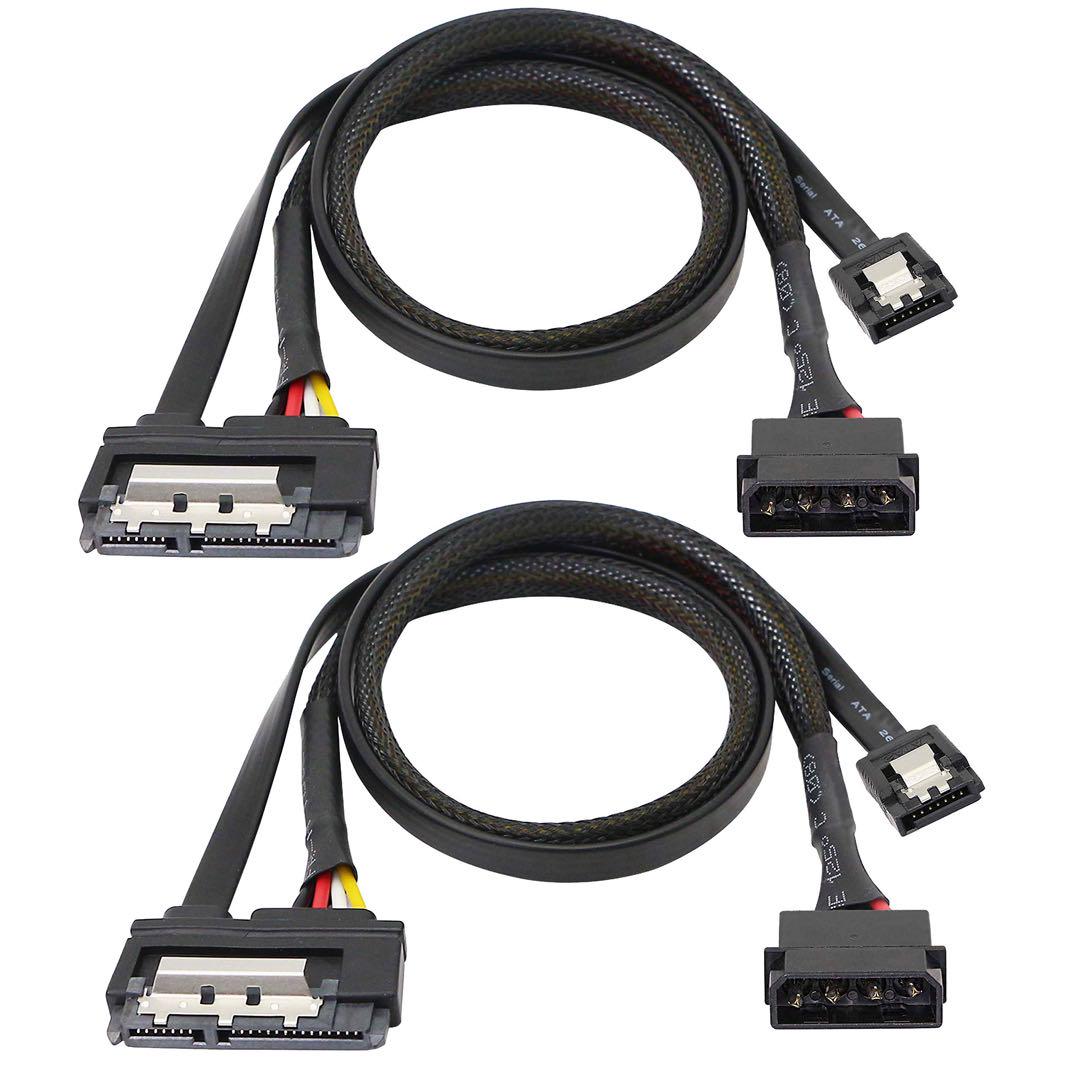 ✨残り一点✨SATA6G データケーブルPower 2-in-1 延長コード