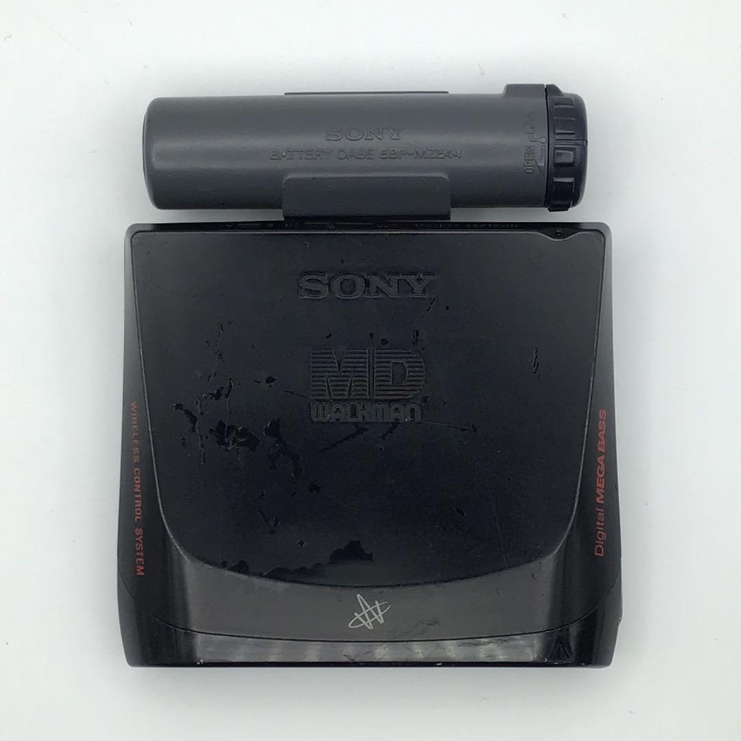 動作品 SONY MZ-E7W ブラック ソニー ポータブルMDプレーヤー