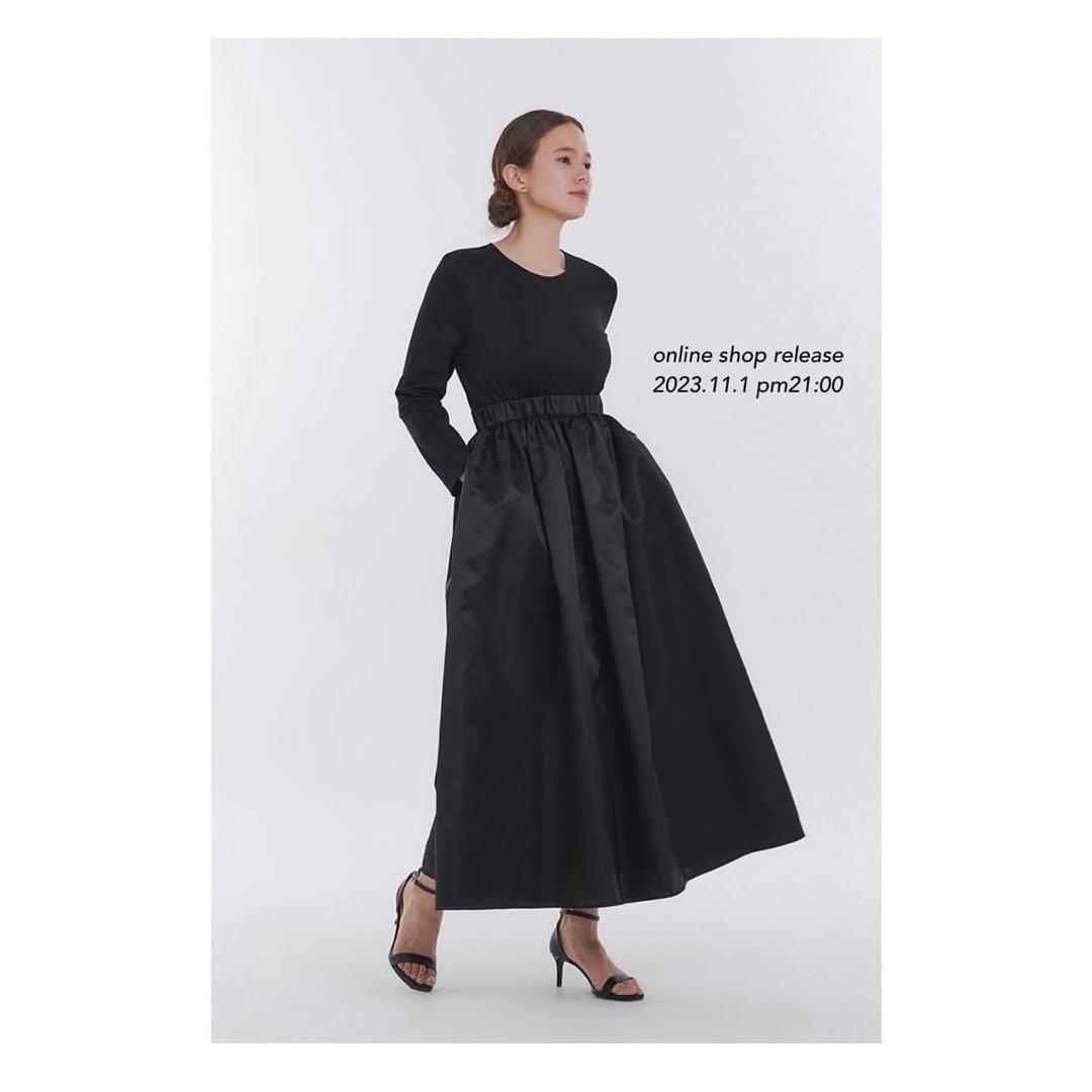 yori ワンピース ハイウエストサテンロングドレスM・Yori