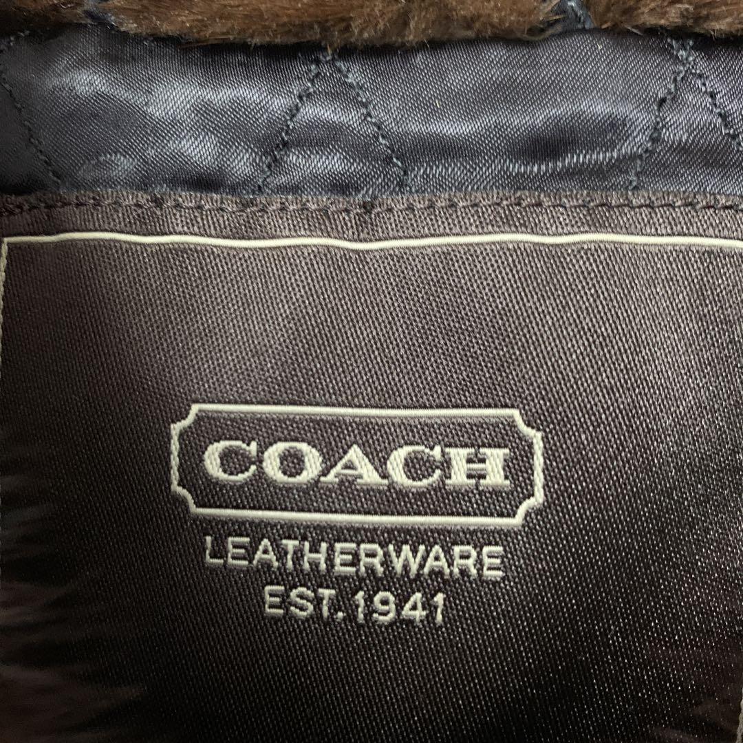 COACH ダウンジャケット ロングコート 黒