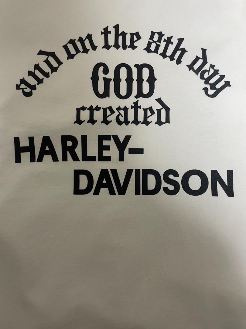 HARLEY-DAVIDSON Tシャツ 白 XL ヴィンテージ ハーレーGOD