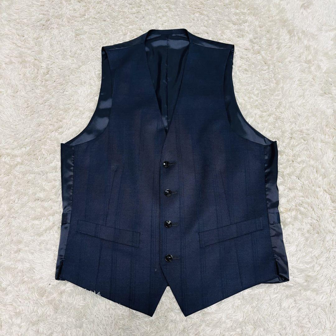 美品 SUIT SELECT 3ピース セットアップ タータンチェック 背抜き