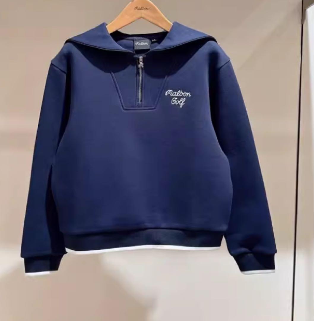 Malbon ゴルフ 2025早春 レディース 大襟ジップ アウター 可⛳