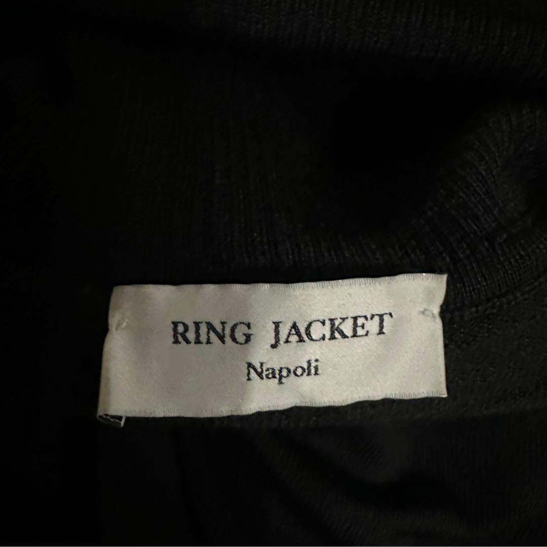 【美品】RING JACKET Napoli タートルネックニット ブラック