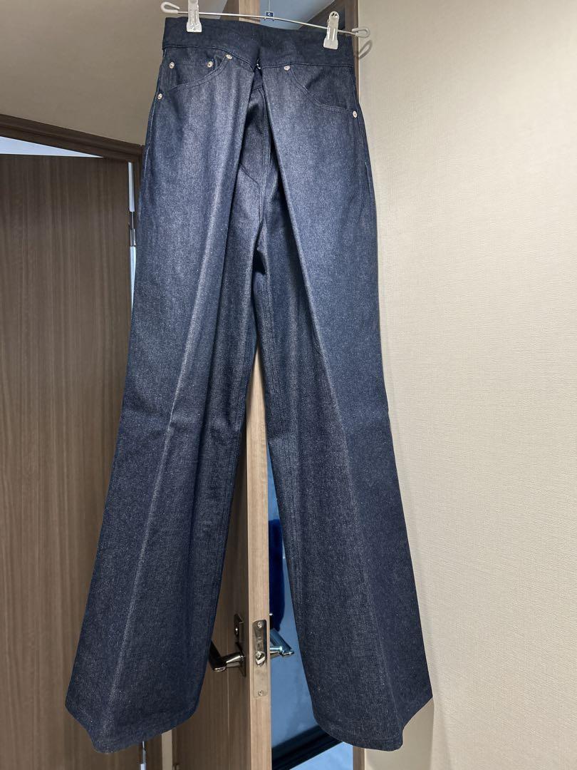 Womens rigid denim wide pants デニム ワイド Womens rigid denim wide pants デニム ワイド