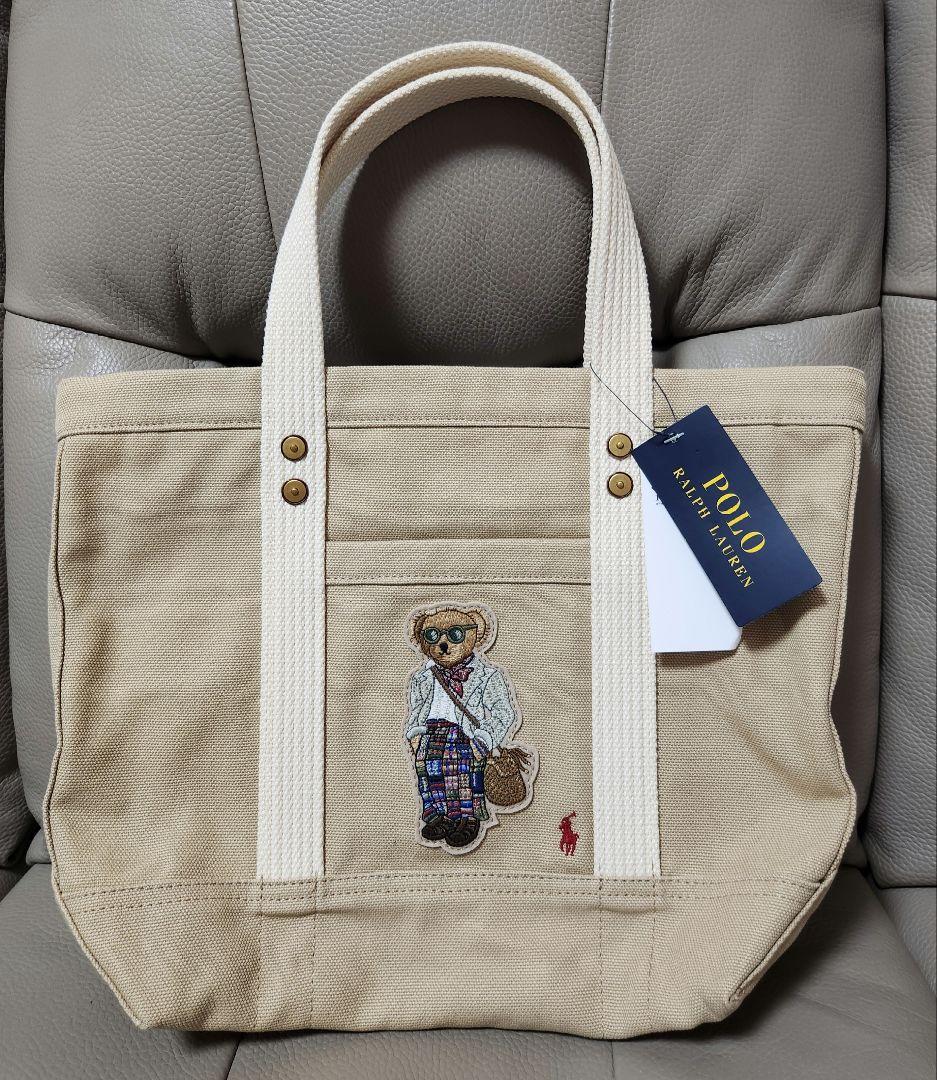 Ralph Lauren 刺繍クマ トートバッグ ベージュ