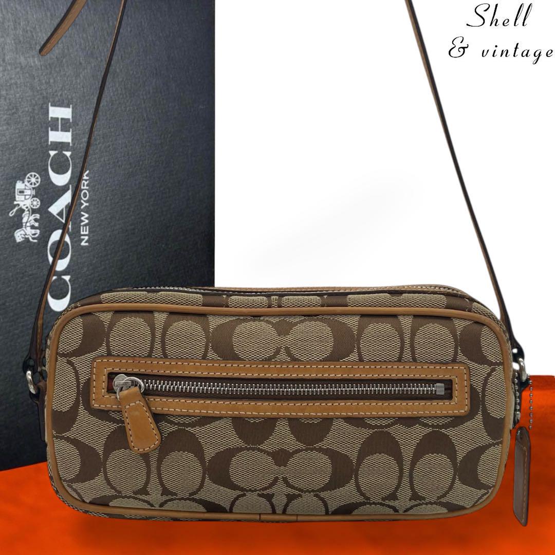 COACH コーチ ショルダーバッグ シグネチャー ブラウン 6616 普段使い