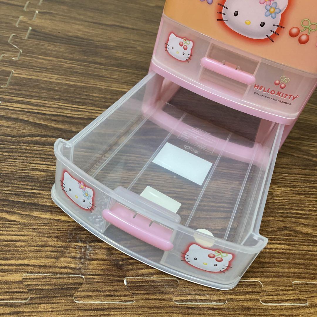 平成　レトロ　ハローキティ　引き出し　収納ケース　1998 CD カオハナ