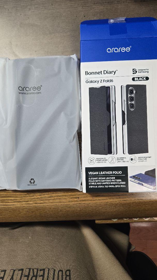 araree Bonnet Diary Galaxy Z Fold6 ブラック