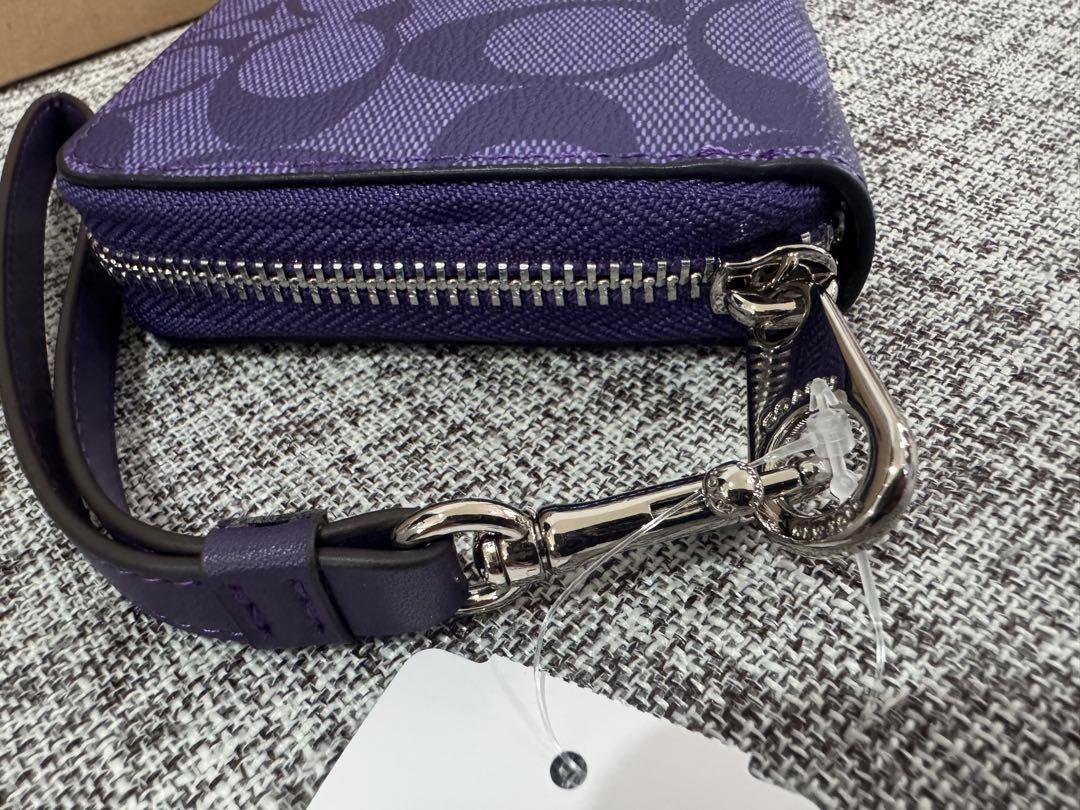 COACH シグネチャー 長財布 パープル 新品 箱付き