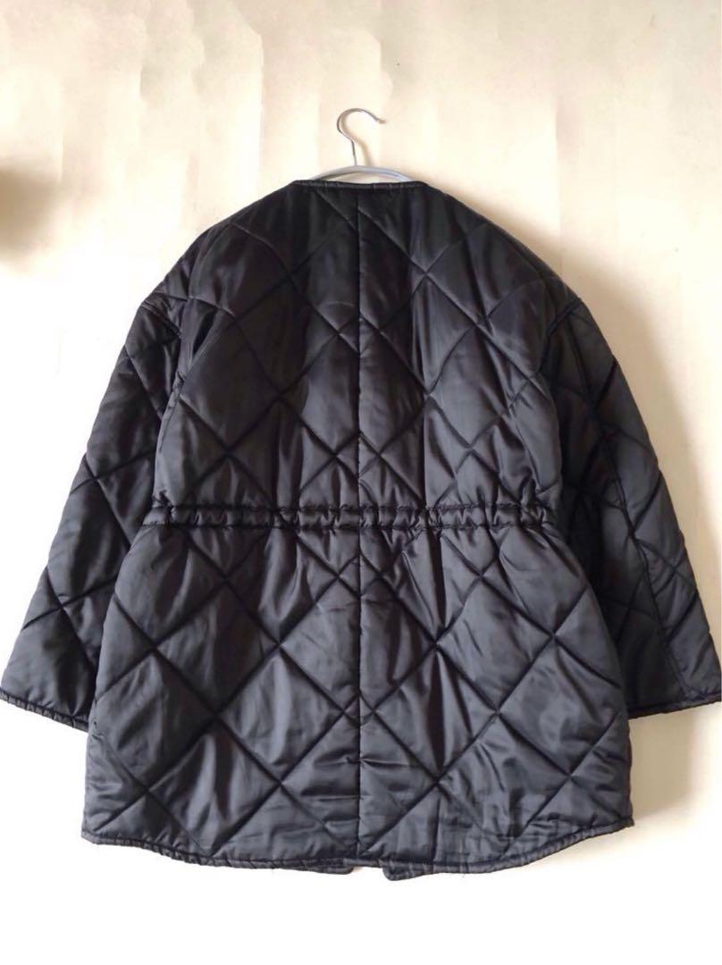 ガリャルダガランテNAVY 中綿入りゆったりノーカラーダウン