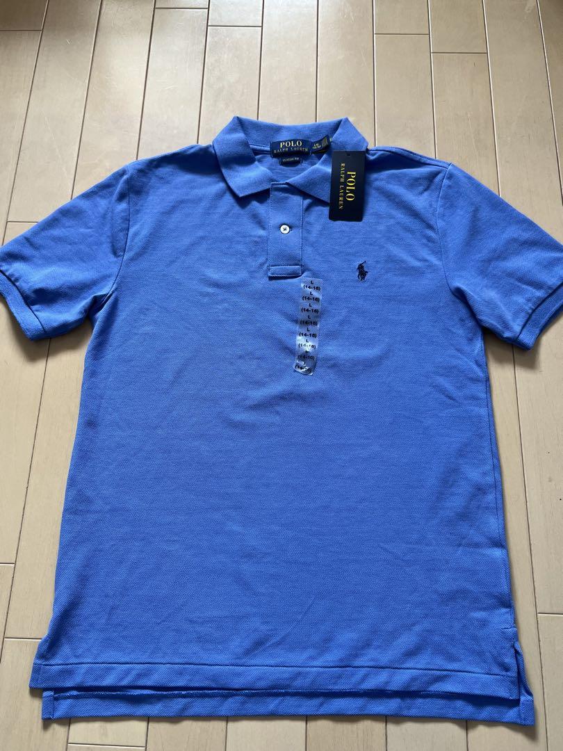 Polo Ralph Lauren 青 ポロシャツ Lサイズ POLO RALPH LAUREN ポロ ラルフローレン ポロシャツ 半袖 ビッグ