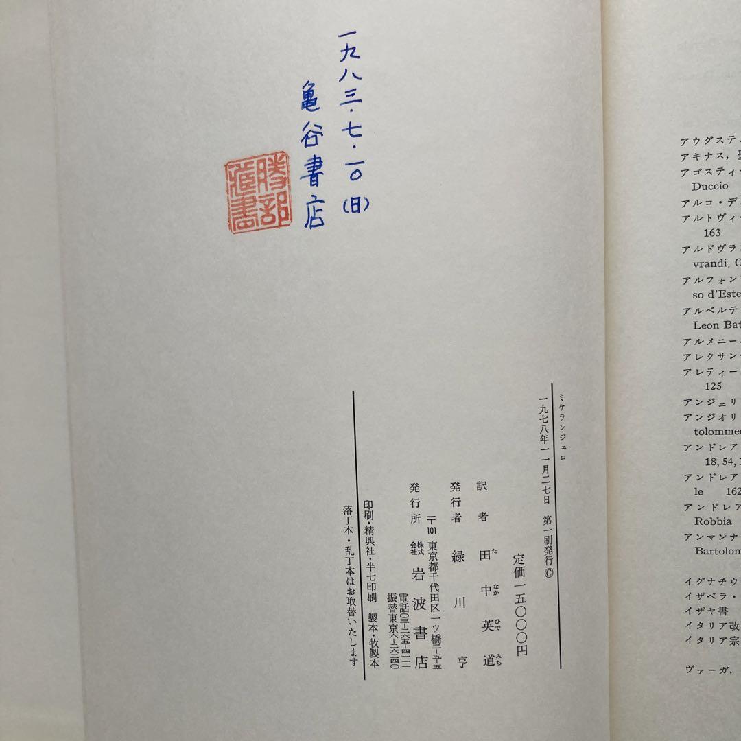 ミケランジェロ /彫刻家・画家・建築家/シャルル・ド・トルナイ、田中英道訳