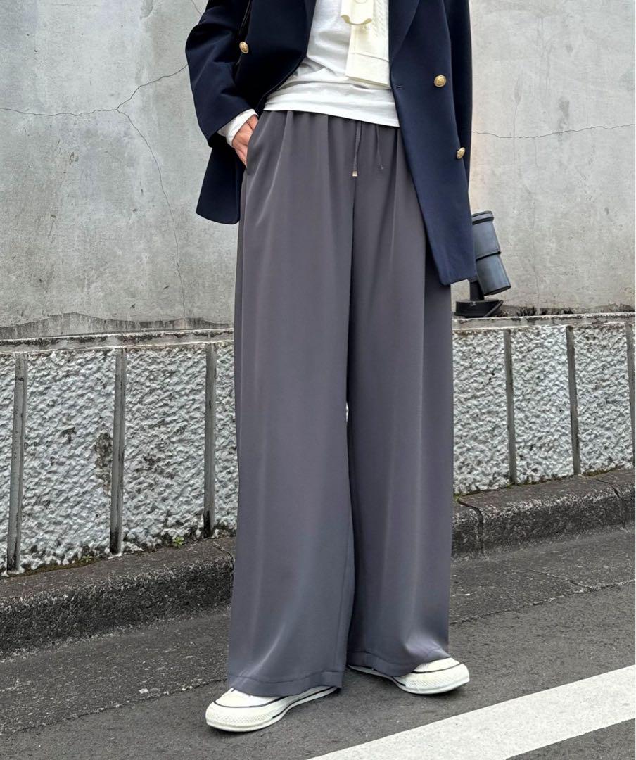 fredy emue とろみツイルストレートイージーパンツ
