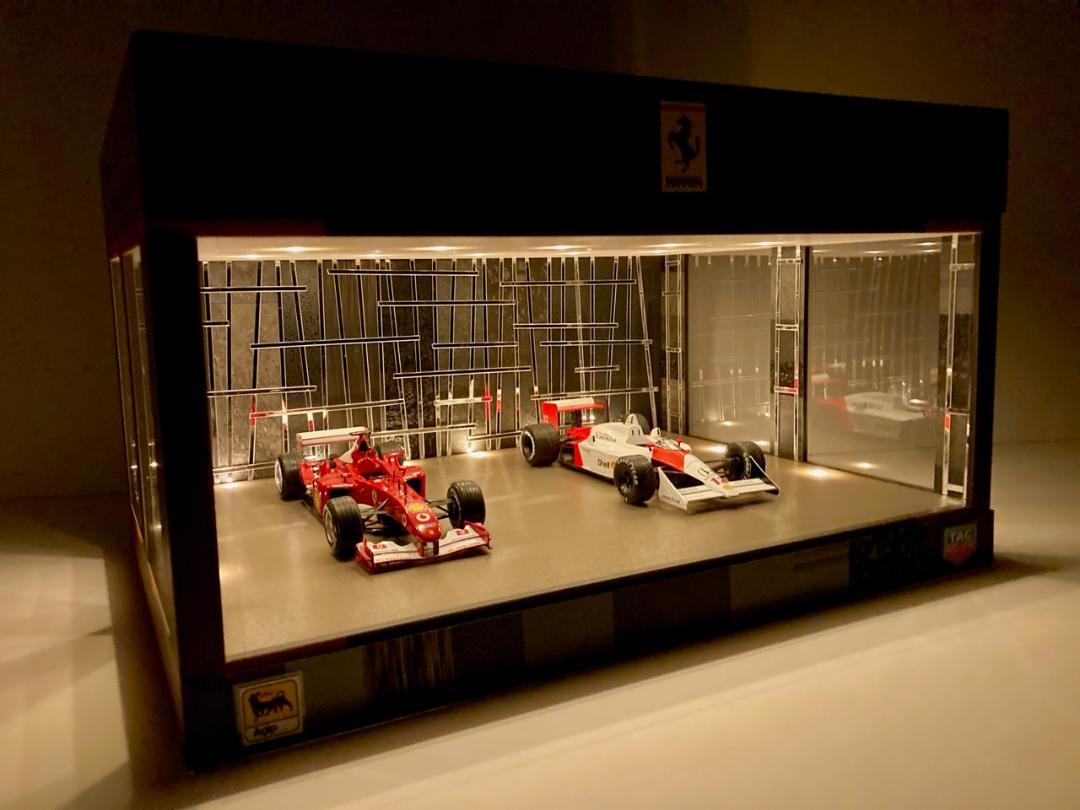 1/64展示20台可・2点セットWH＆BK・ディスプレーBOX・ネオジオラマ 1/64展示16台可能・WN＆ゼブラウッド・ディスプレーBOX / ネオ