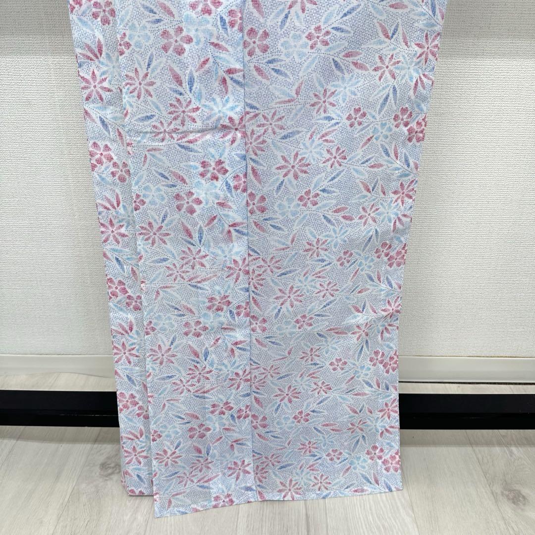 夏着物 紗 小紋 可愛い花模様 着物 化繊 バチ衿 RK-5150 - メルカリ