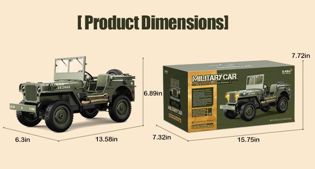 軍用 ラジコンカー 子供向け 人気 35CM 大型 オフロード ジープ 4WD