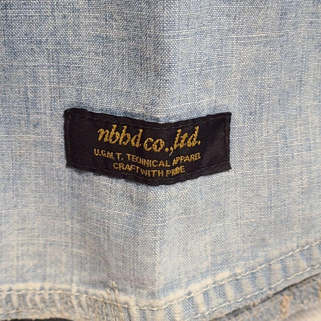 ネイバーフッド デニムシャツ 長袖 ダメージ加工 S 羽織 NBHD