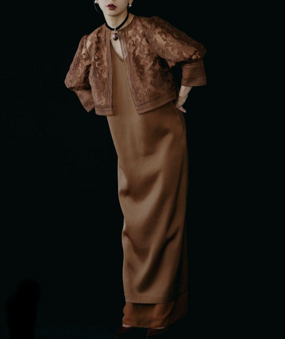 Ameri UND LACE BOLERO LAYERED DRESS