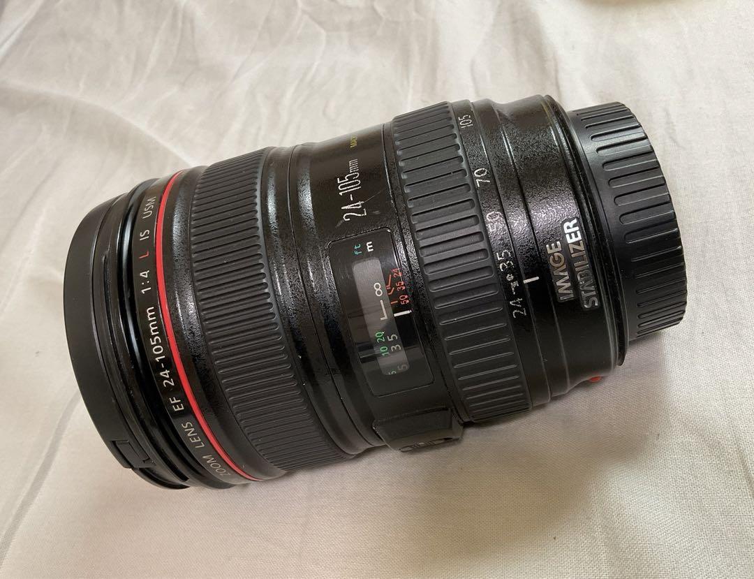 Canon EF 24-105mm f4L is USM（キャップ、フード付）