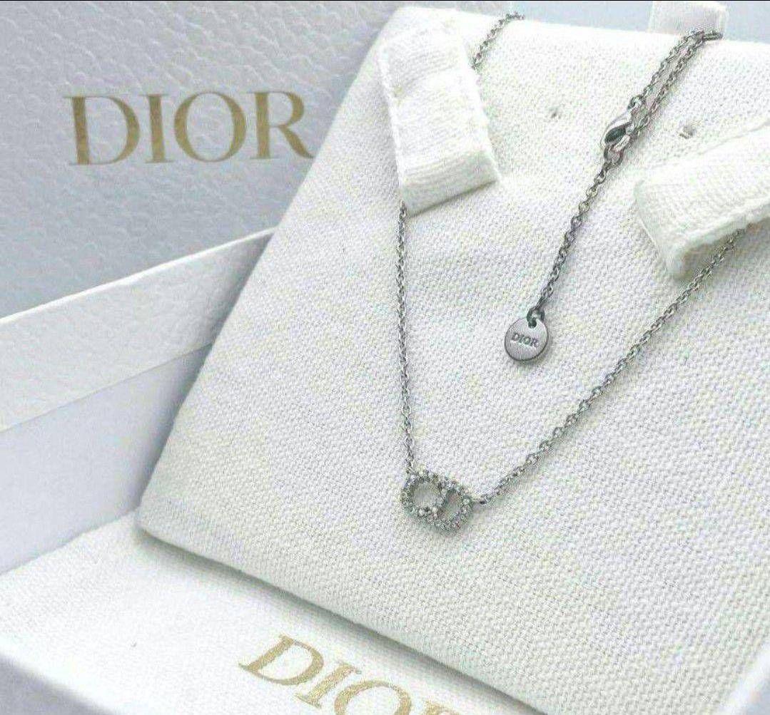 ディオール DIOR CDロゴ ネックレス シルバー