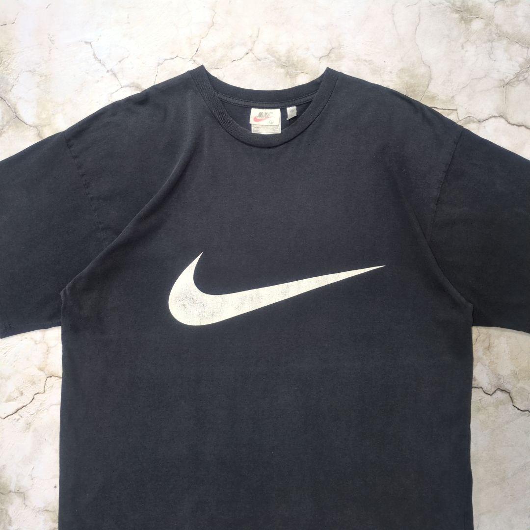 90s NIKE フェード　バックプリント　両面プリント　ブラック