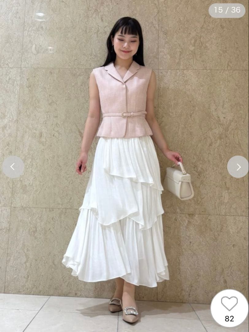 【新品未使用・タグ付】CELFORD ペプラムショートジレ LPNK