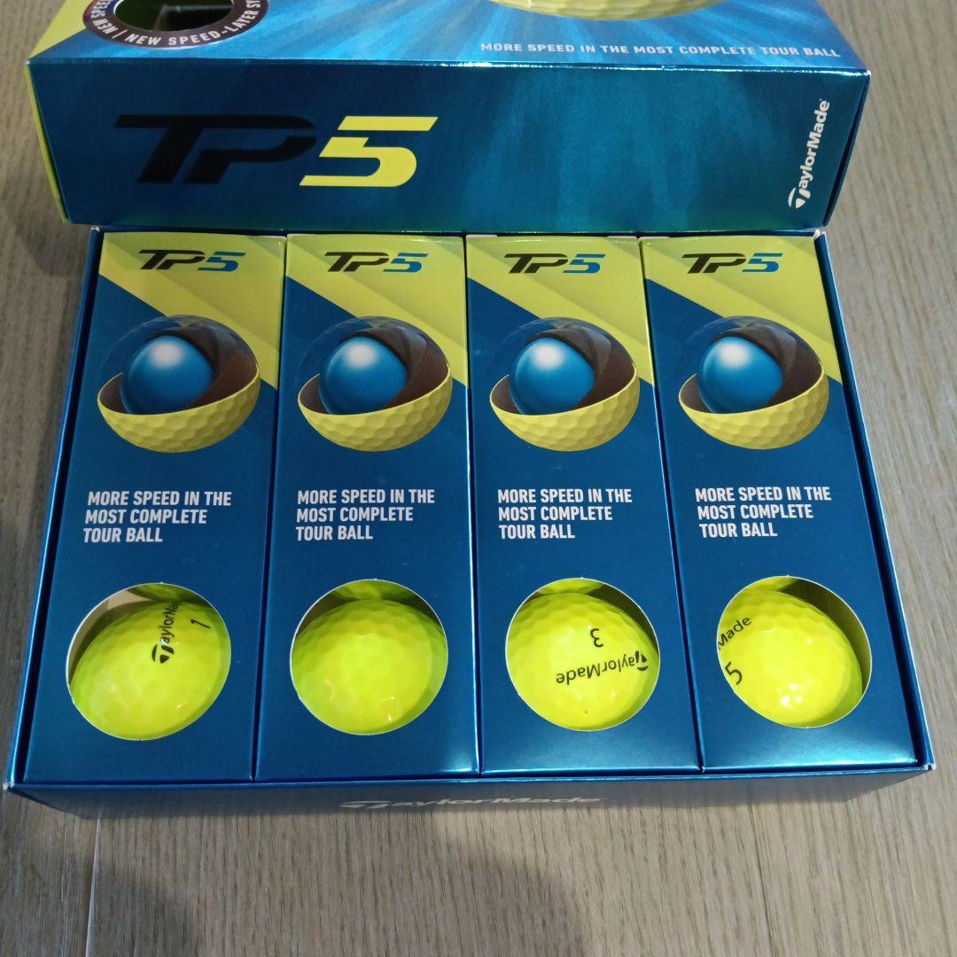 新品／TP5／ゴルフボール／黄色１ダース12球