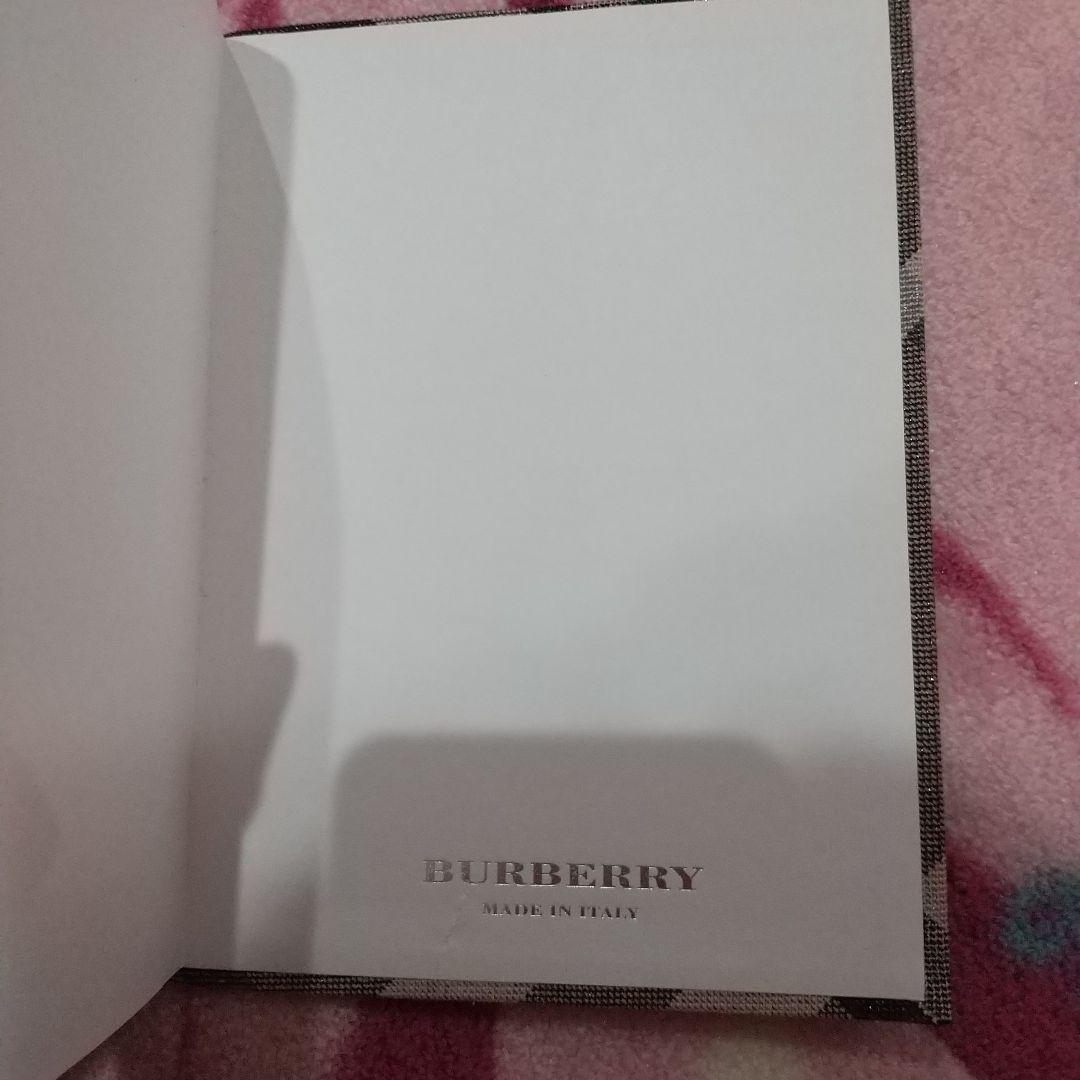 BURBERRY チェック柄ノート Made in Italy 3ページ破り有り