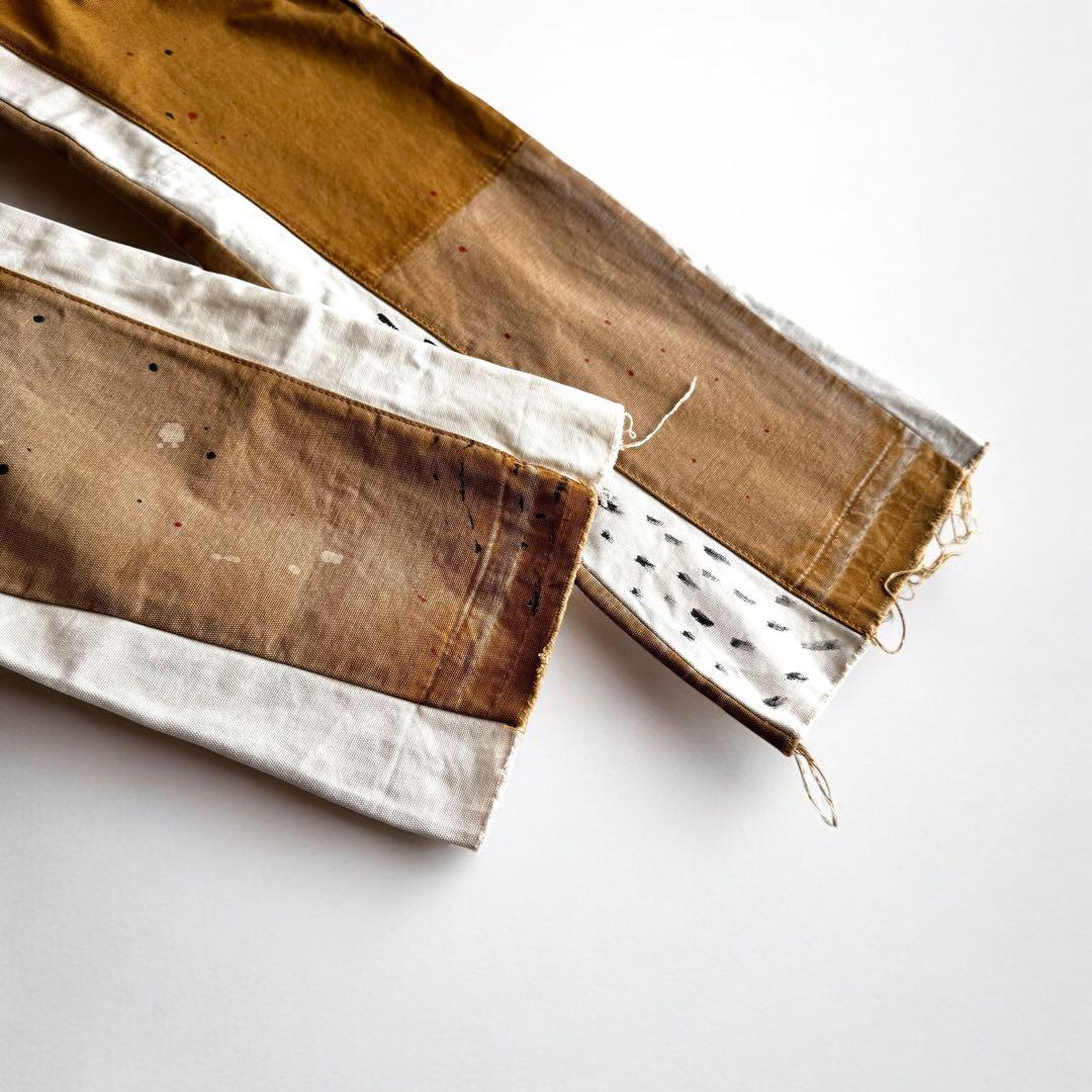 1273 mnml ミニマル B243 ペイント加工 フレアパンツ 34